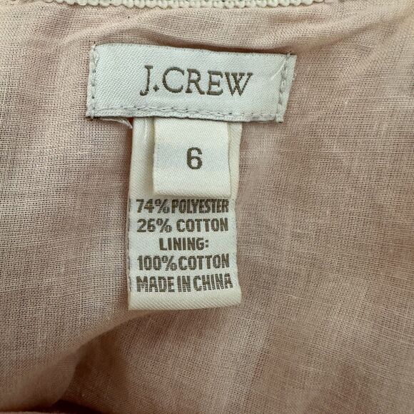 J. Crew Skirt Women Size 6 Orange Ikat Pleated A-Line Preppy Twee Dainty - Picture 8 of 9